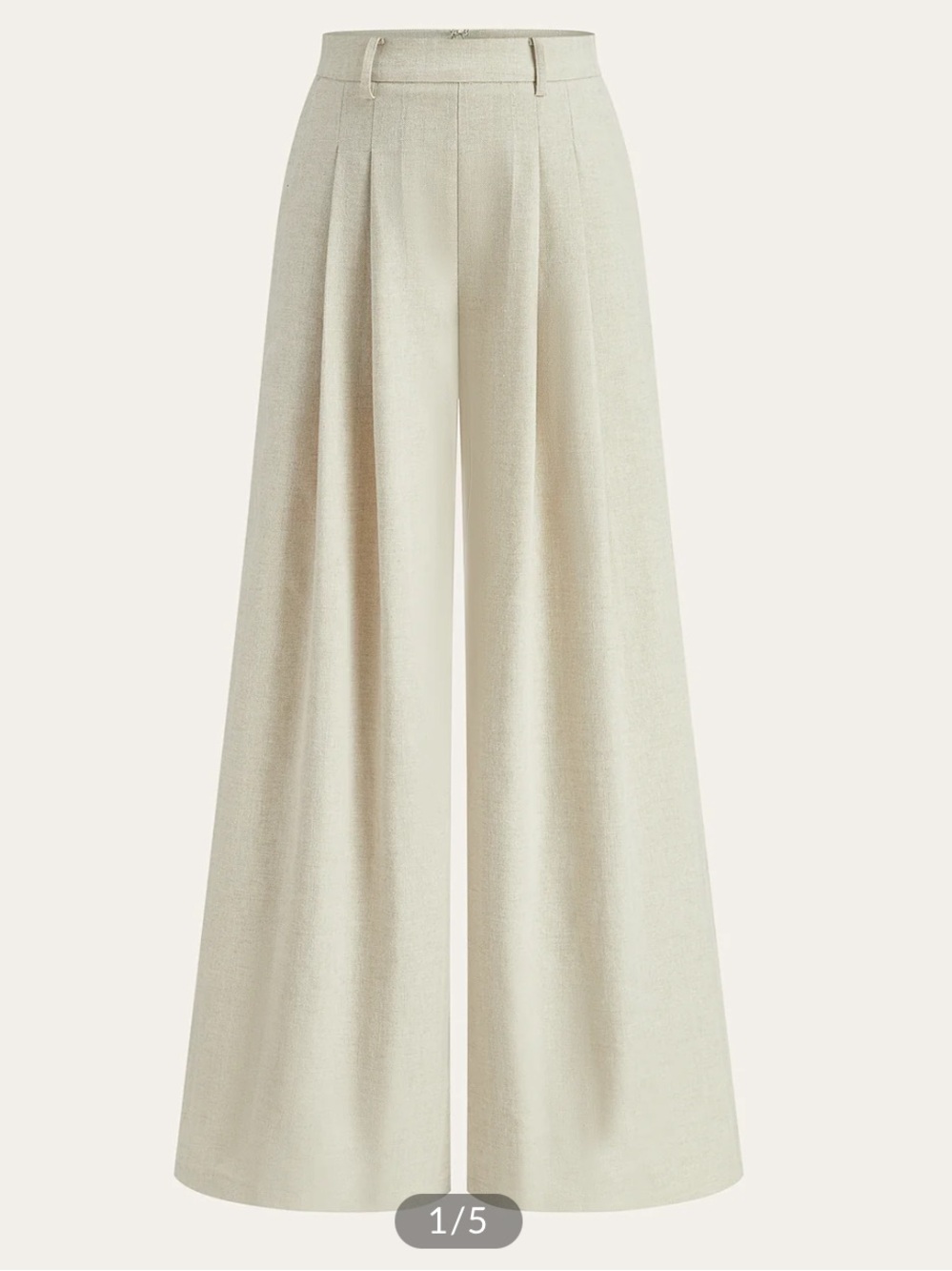 Commense Linen Blend Wide-Leg Pants